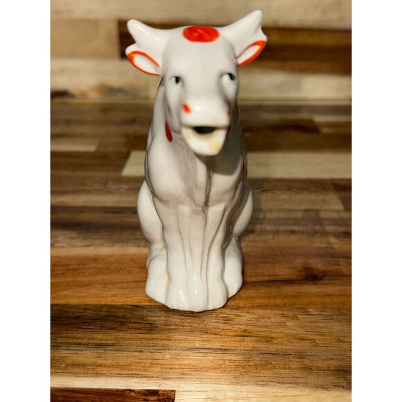 Vintage 1930s Spotted Porcelain Cow Creamer Made in Czech Slovakia - Picture 7 of 11